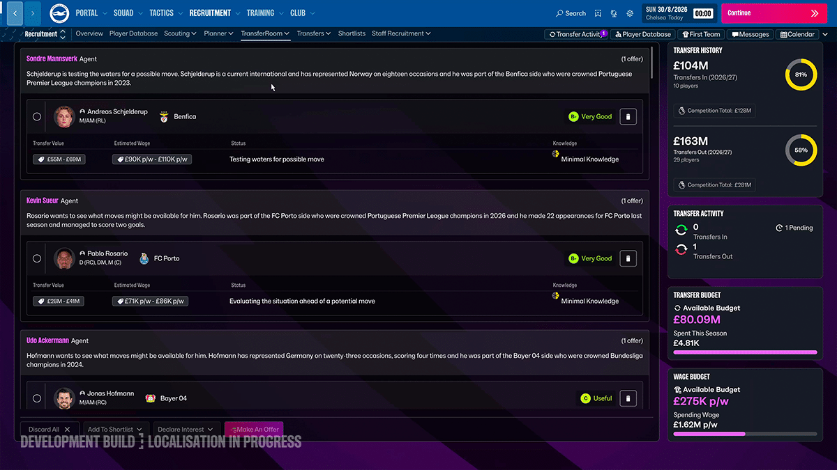 Football Manager 27 Kartenansicht
