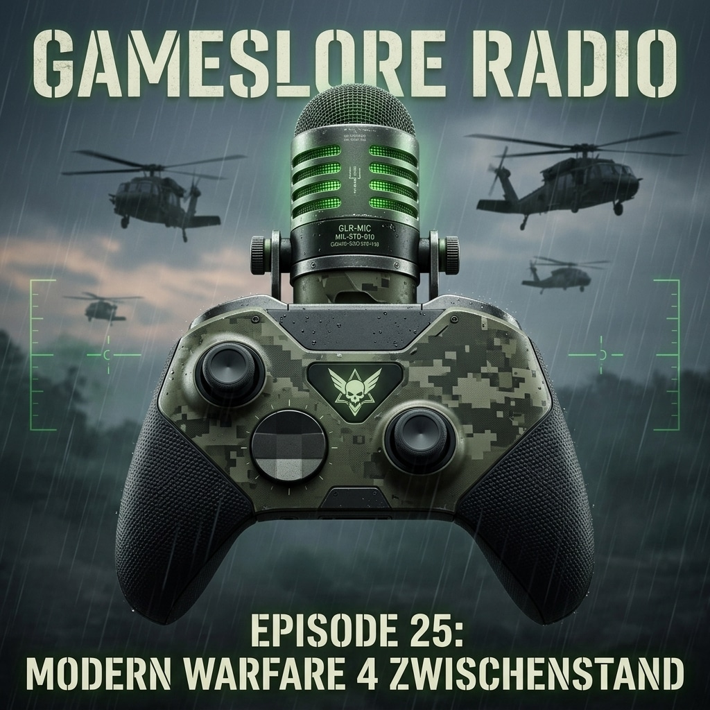 Gameslore Radio Episode 25 Modern Warfare 4 Zwischenstand Cover