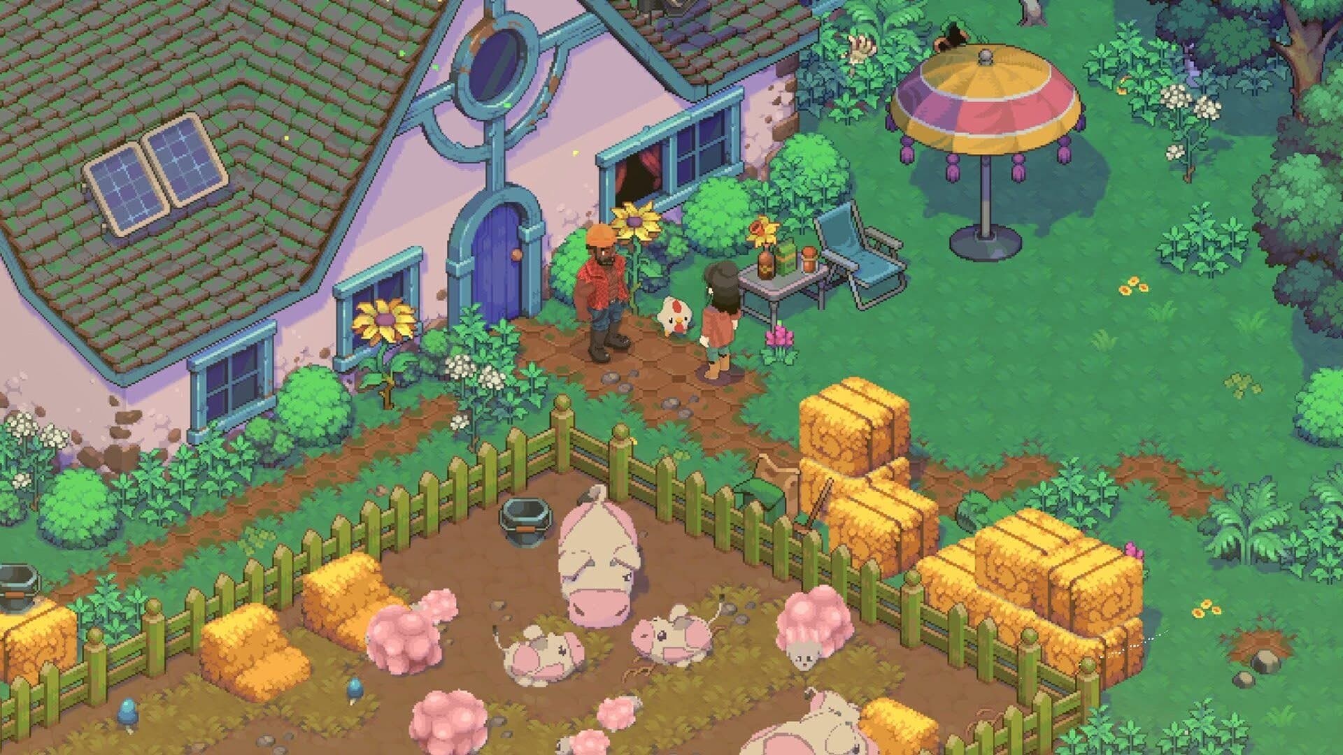 Moonfrost Dorfaufbau Pixelart Gameplay