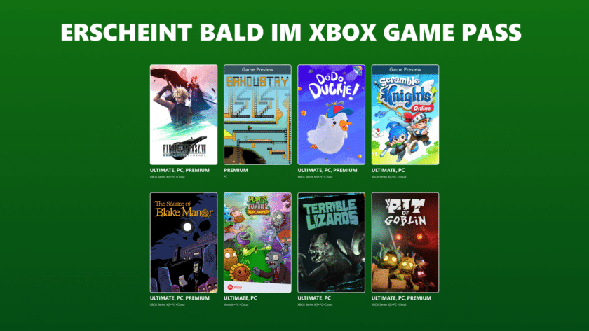 Xbox Game Pass Neuzugänge Ende Oktober 2026 mit Final Fantasy VII Remake Intergrade und Plants vs Zombies